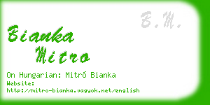 bianka mitro business card